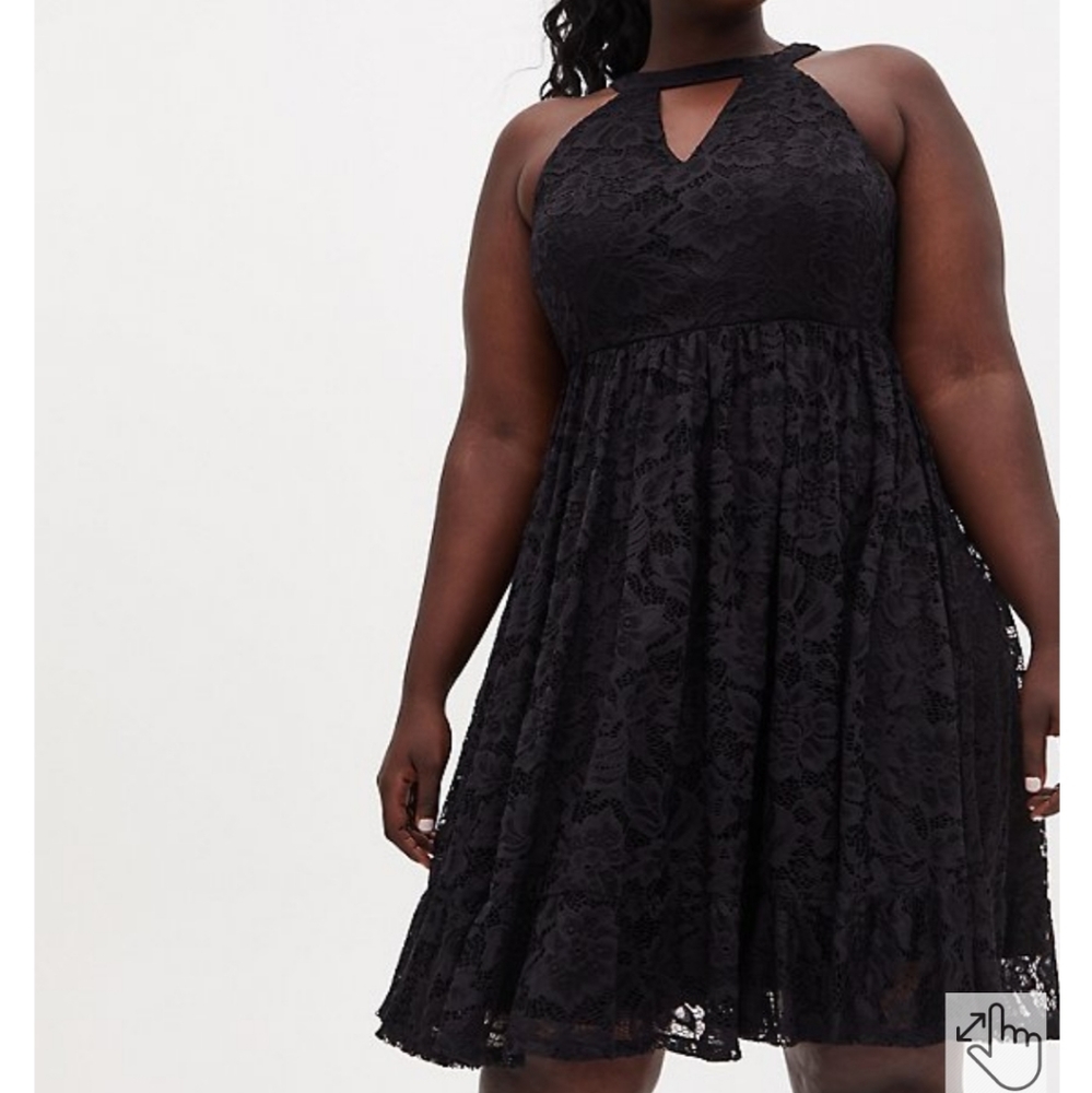 Nwt Torrid black lace dress
